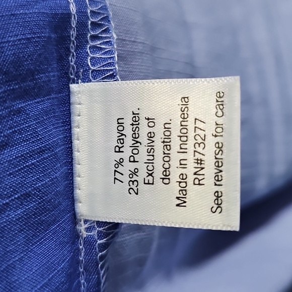 Nine West Strapless Two-Tone Blue Maxi Dress - Picture 5 of 5